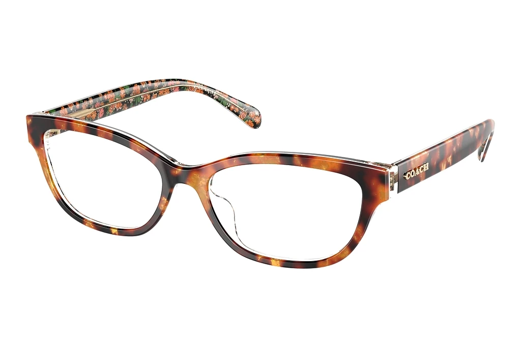 Coach HC6250U 5857 Amber Tortoise/Orange Floral Coach HC6250U 5857 Amber Tortoise/Orange Floral