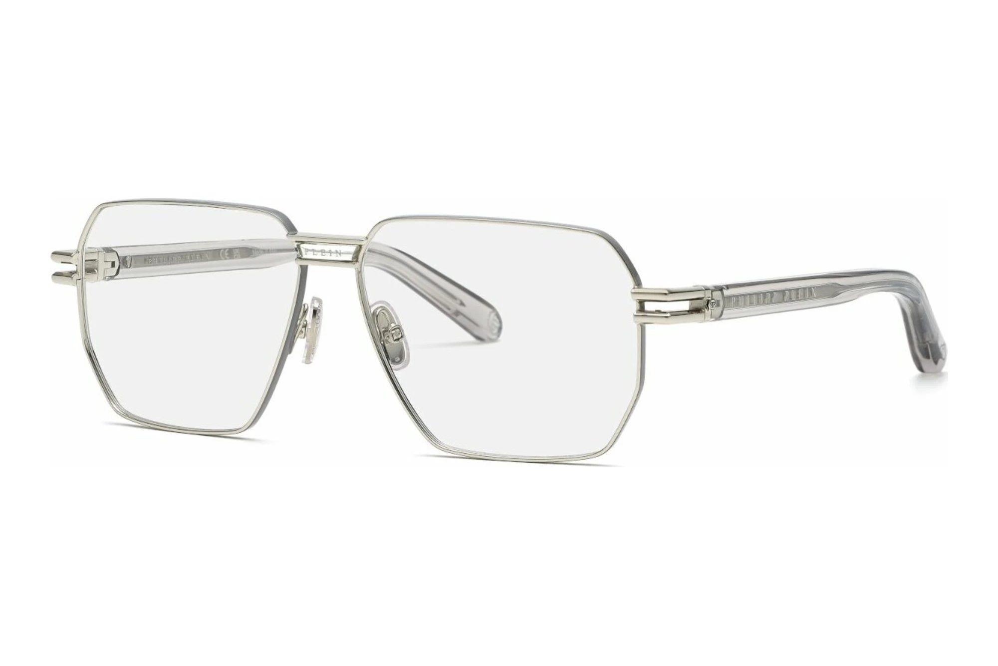 Philipp Plein VPP114M 0H48 SHINY PALLADIUM W/GREY PARTS Philipp Plein VPP114M 0H48 SHINY PALLADIUM W/GREY PARTS
