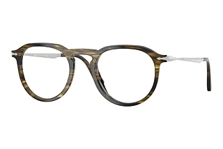 Persol PO3387V 1237 Striped Black & Olive Green