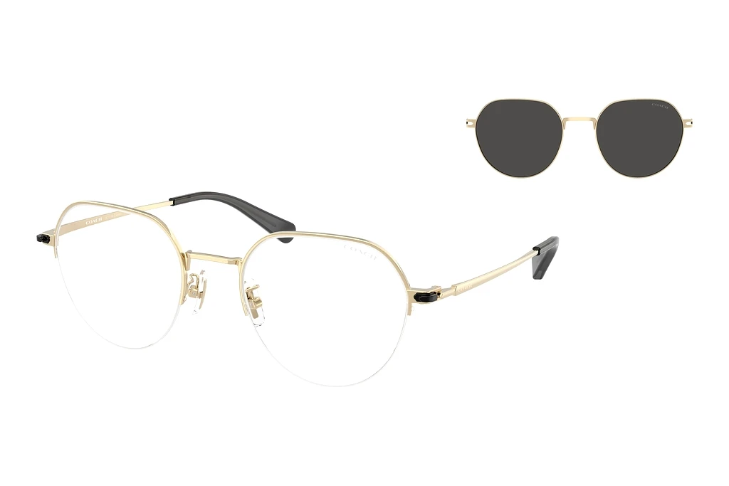 Coach HC7179 900587 Grey SolidShiny Light Gold Coach HC7179 900587 Grey SolidShiny Light Gold