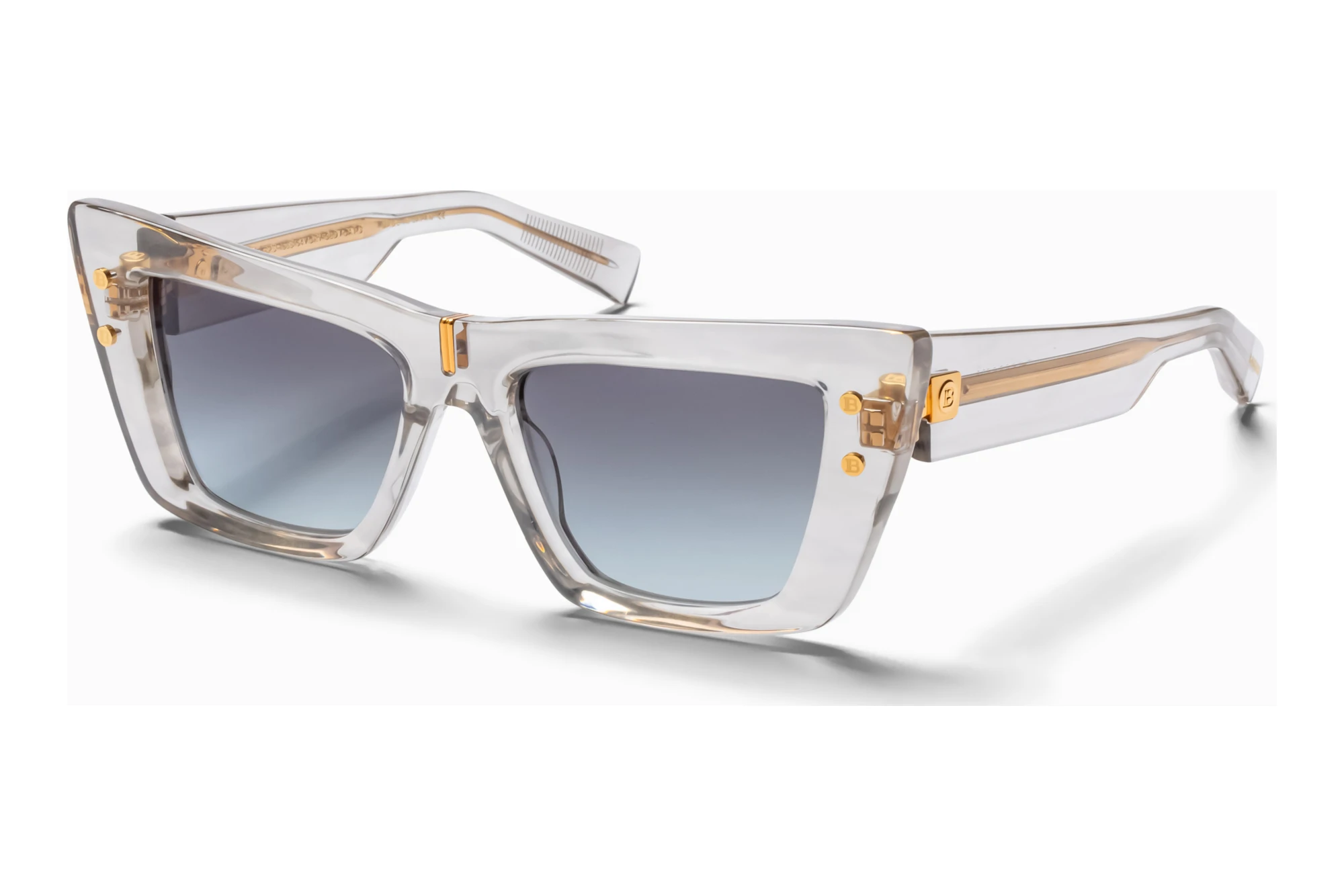 Balmain Paris BPS-156 B Dark Grey to Light Grey - ARCrystal Grey - gold flakes - Gold w Balmain Paris BPS-156 B Dark Grey to Light Grey - ARCrystal Grey - gold flakes - Gold w