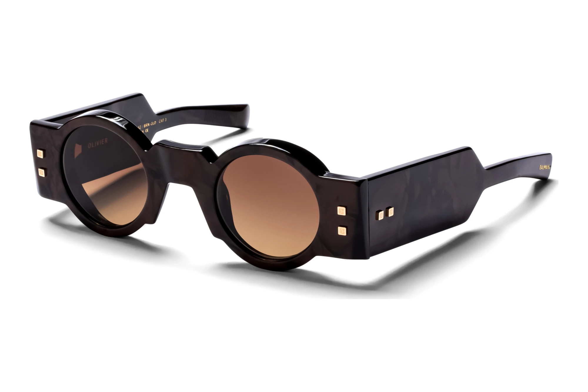 Balmain Paris BPS-159 D Dark Brown to Light Brown - AR (LIMITED EDITION)Leather Brown - White Gold w Balmain Paris BPS-159 D Dark Brown to Light Brown - AR (LIMITED EDITION)Leather Brown - White Gold w