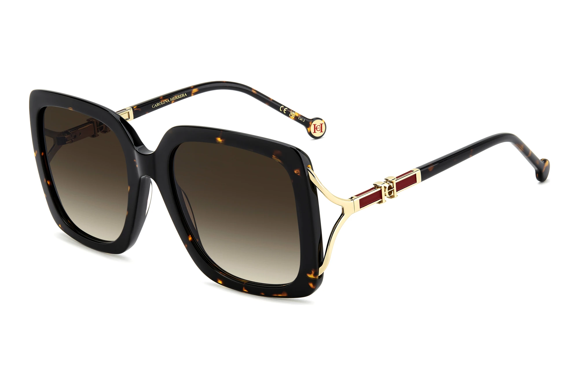 Carolina Herrera HER 0420/S 086/HA BROWN SHADEDHAVANA Carolina Herrera HER 0420/S 086/HA BROWN SHADEDHAVANA