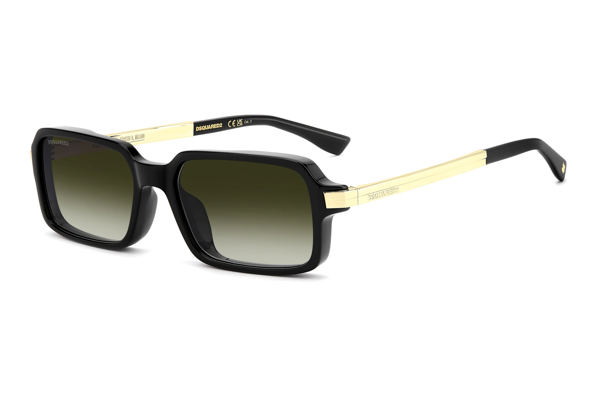 Dsquared2 D2 0214/G/S 807/9K GREEN SHADEDBLACK Dsquared2 D2 0214/G/S 807/9K GREEN SHADEDBLACK