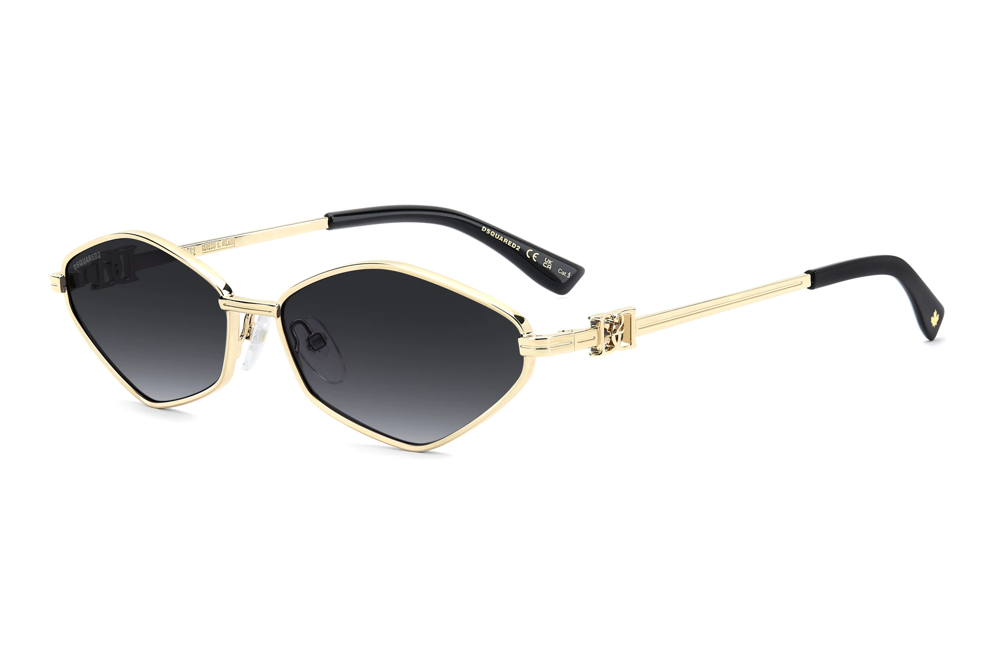 Dsquared2 D2 0225/S J5G/9O GREY SHADEDGOLD Dsquared2 D2 0225/S J5G/9O GREY SHADEDGOLD