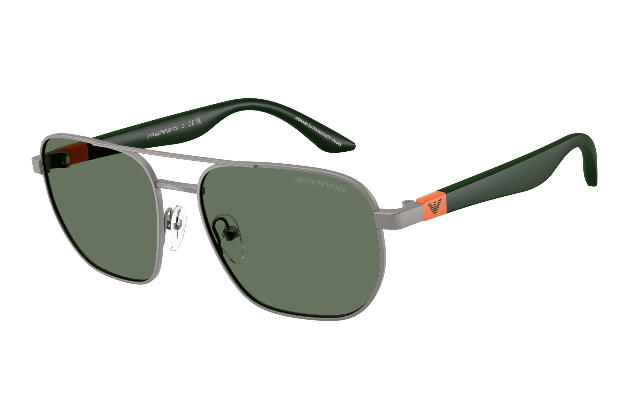 Emporio Armani EK2003 300371 Dark GreenMatte Gunmetal Emporio Armani EK2003 300371 Dark GreenMatte Gunmetal