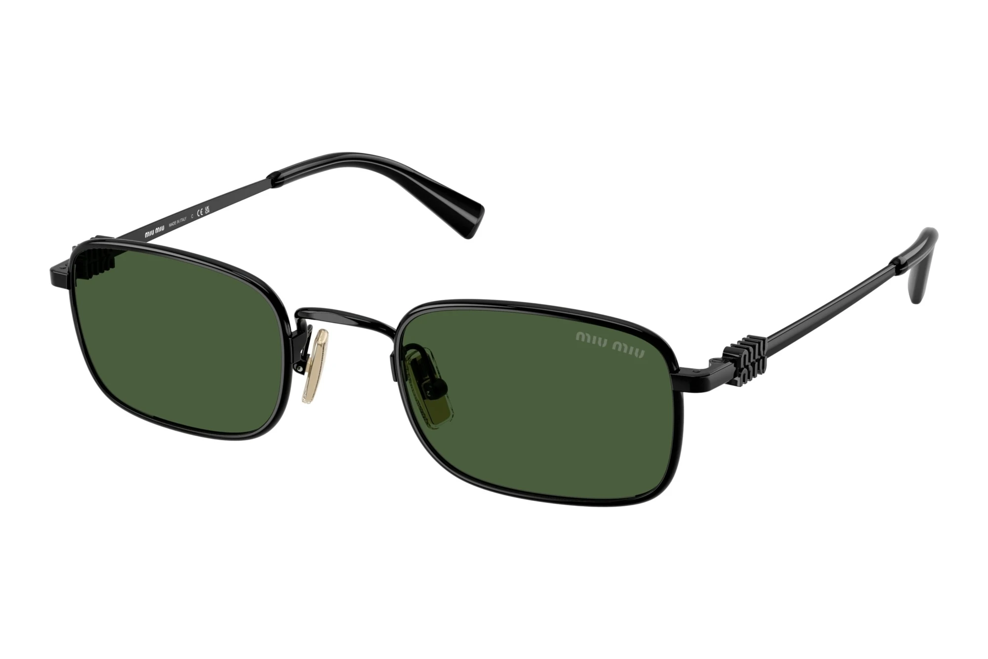 Miu Miu MU A53S 1AB1I0 Dark GreenBlack Miu Miu MU A53S 1AB1I0 Dark GreenBlack