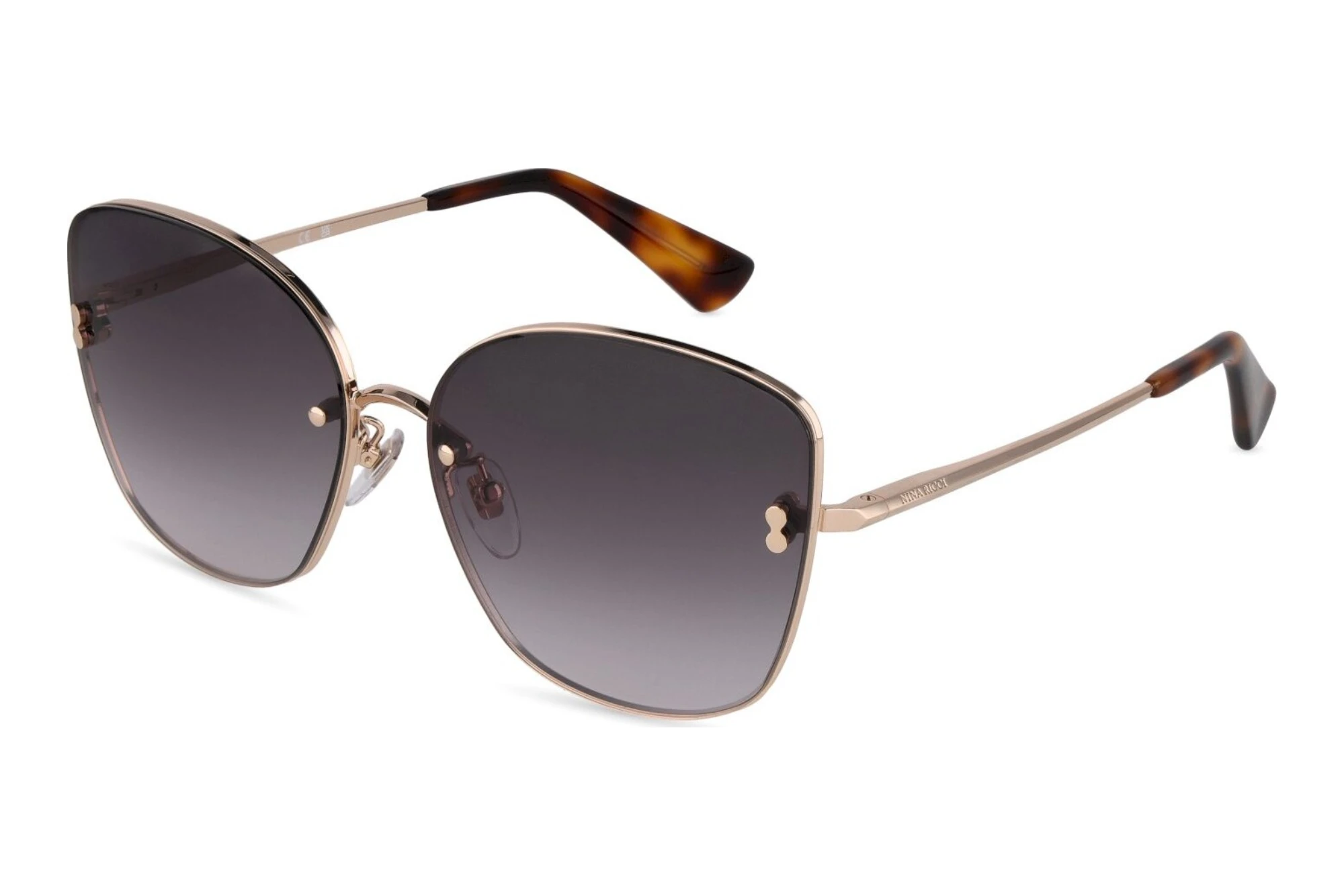Nina Ricci SNR493 300F BROWN GRADIENT VIOLETSHINY ROSE GOLD Nina Ricci SNR493 300F BROWN GRADIENT VIOLETSHINY ROSE GOLD