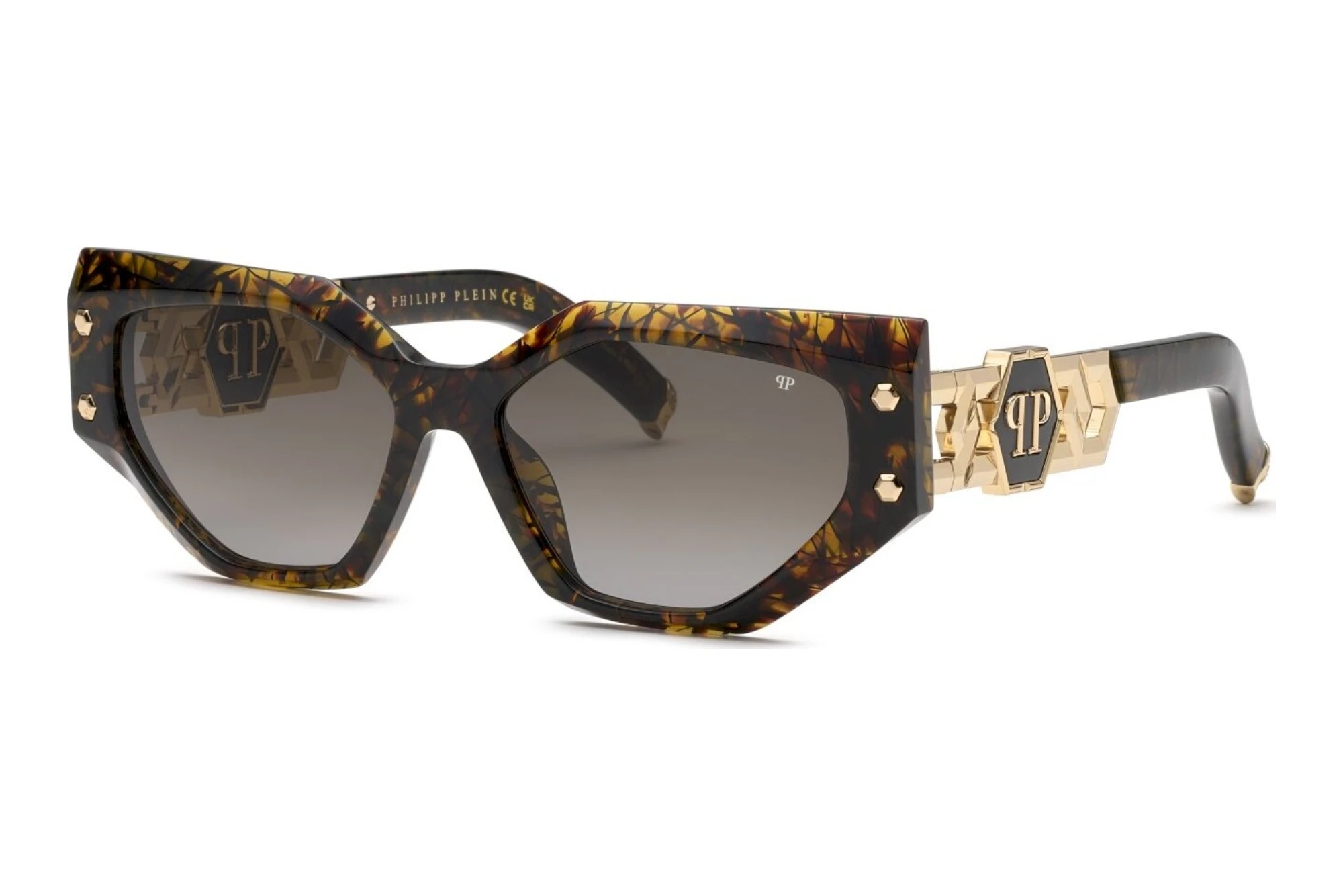 Philipp Plein SPP174S 09FP SMOKE GRADIENT SMOKESHINY BROWN HAVANA+BLACK Philipp Plein SPP174S 09FP SMOKE GRADIENT SMOKESHINY BROWN HAVANA+BLACK