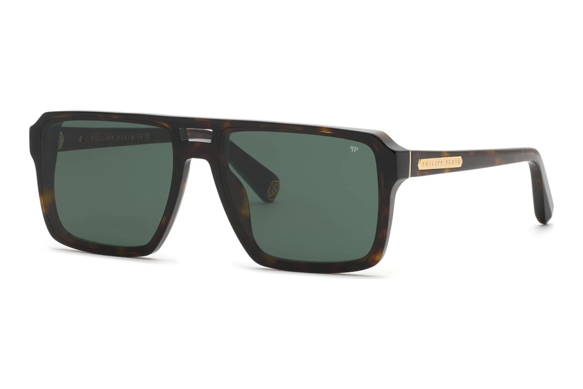 Philipp Plein SPP211 0722 GREY/GREENSHINY DARK HAVANA Philipp Plein SPP211 0722 GREY/GREENSHINY DARK HAVANA