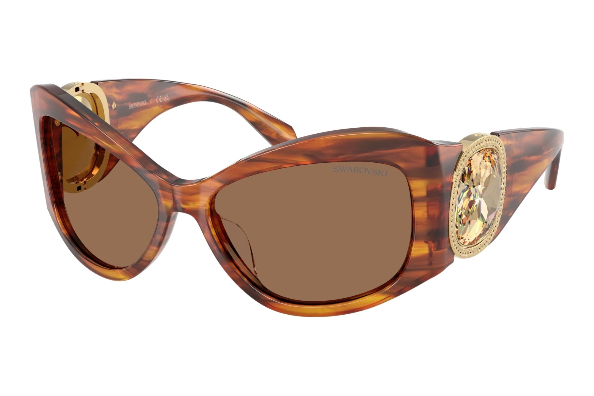 Swarovski SK6074U 109173 Dark BrownStriped Havana Swarovski SK6074U 109173 Dark BrownStriped Havana