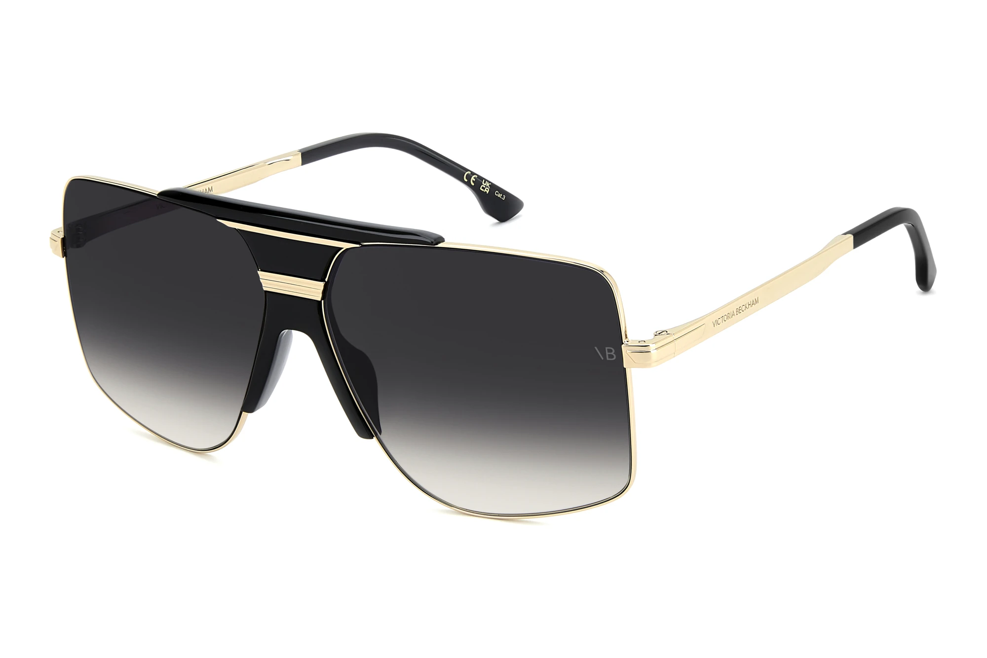 Victoria Beckham VB 7006/S 2M2/9O DARK GREY SHADEDBLACK GOLD Victoria Beckham VB 7006/S 2M2/9O DARK GREY SHADEDBLACK GOLD