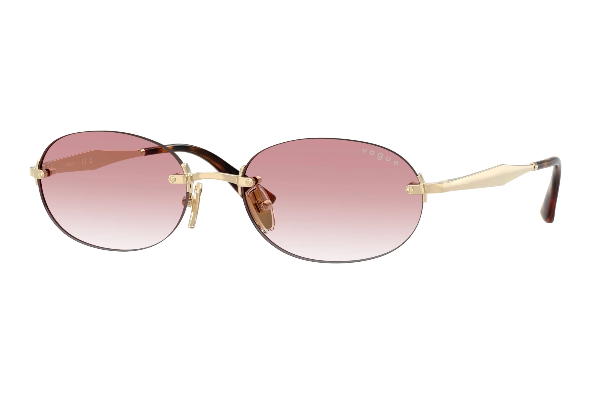 Vogue Eyewear VO4342S 848/3B Clear Gradient PinkPale Gold Vogue Eyewear VO4342S 848/3B Clear Gradient PinkPale Gold
