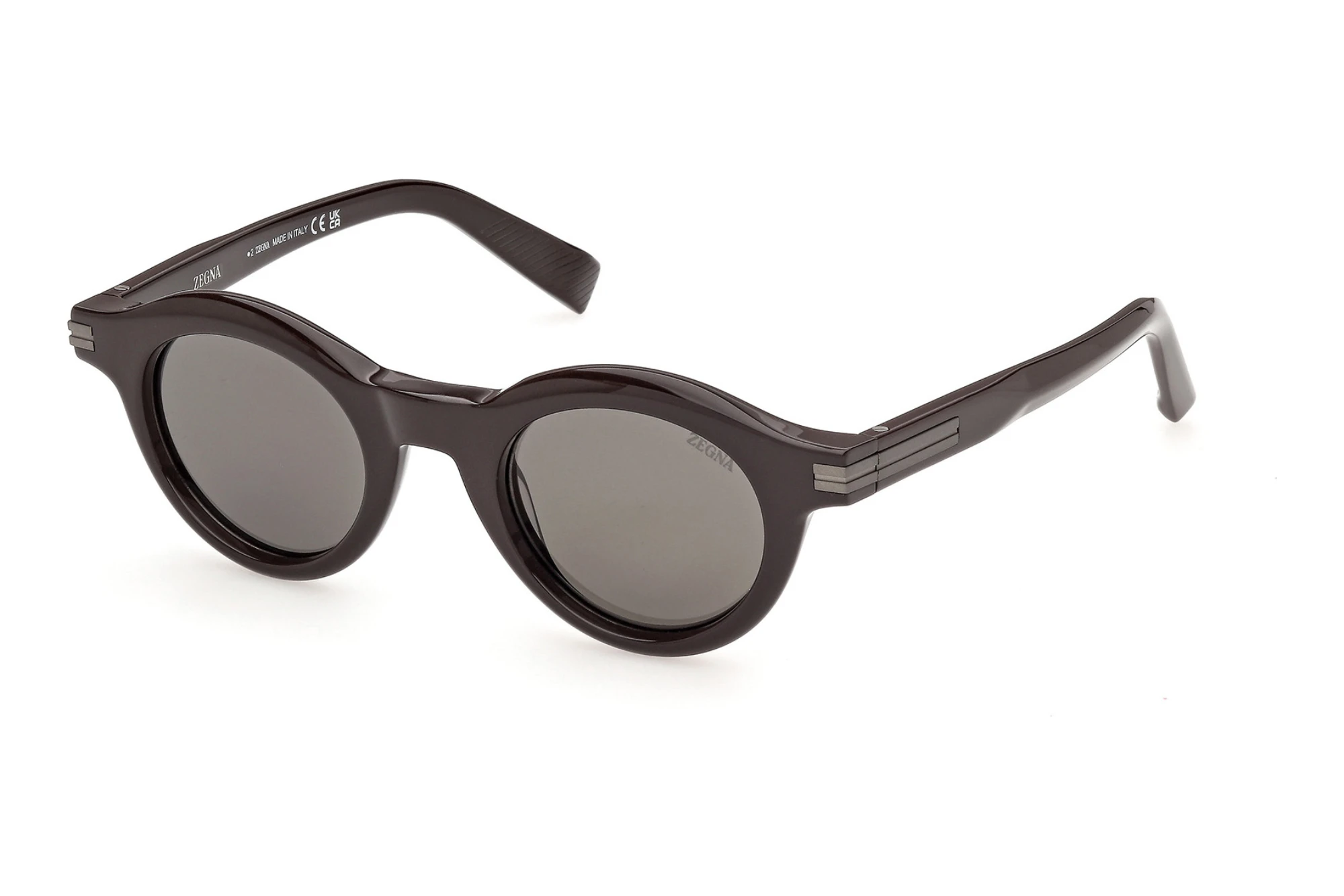 Zegna EZ0313 48D grau polarisierendGlänzend Dunkelbraun Zegna EZ0313 48D grau polarisierendGlänzend Dunkelbraun