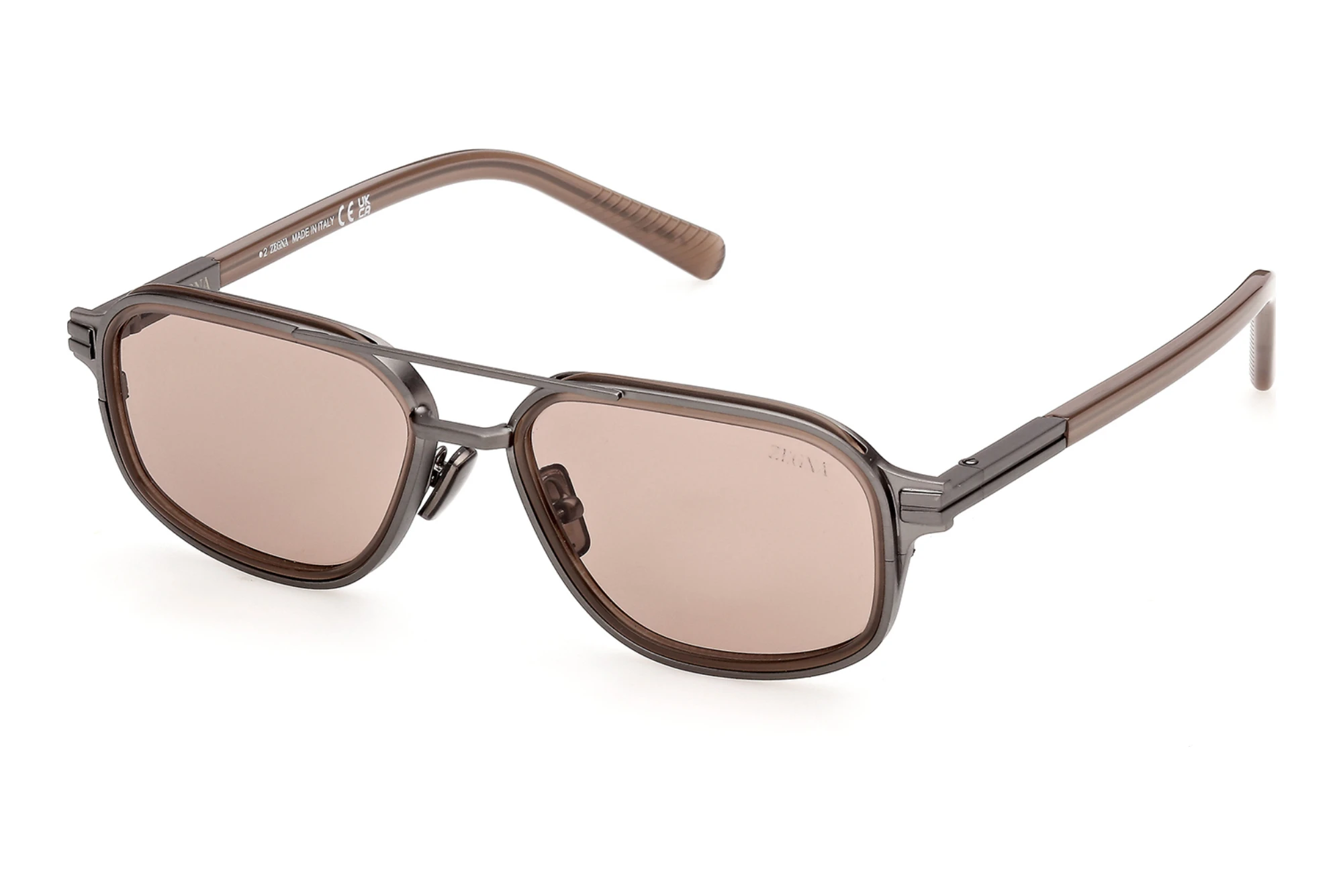 Zegna EZ0320 45E braunGlänzend Hellbraun Zegna EZ0320 45E braunGlänzend Hellbraun