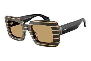 Giorgio Armani AR8241U 622673 BrownThin Striped Black/Gold