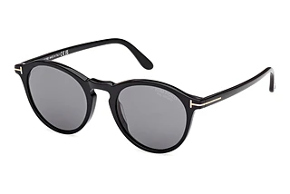 Tom Ford FT0904 01D grau polarisierendGlänzend Schwarz