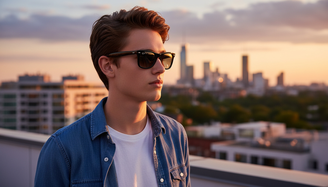 Vista frontale Ray-Ban WAYFARER (RB2140 - 901/32)