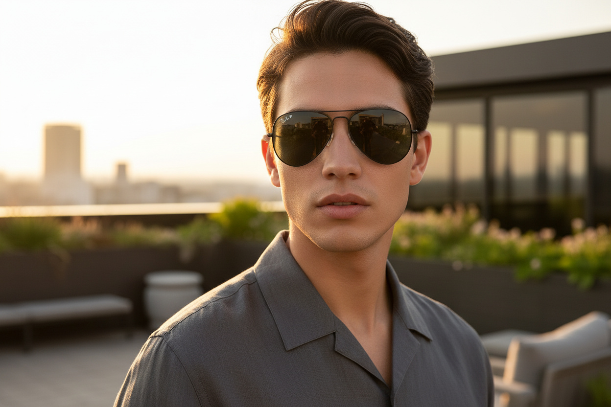 Vista frontale Ray-Ban AVIATOR LARGE METAL (RB3025 - 002/48)