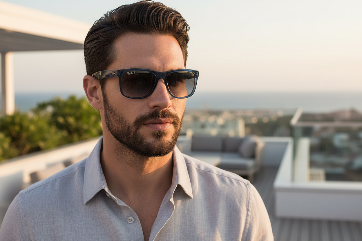 Vista frontale Ray-Ban JUSTIN (RB4165 - 6596T3)