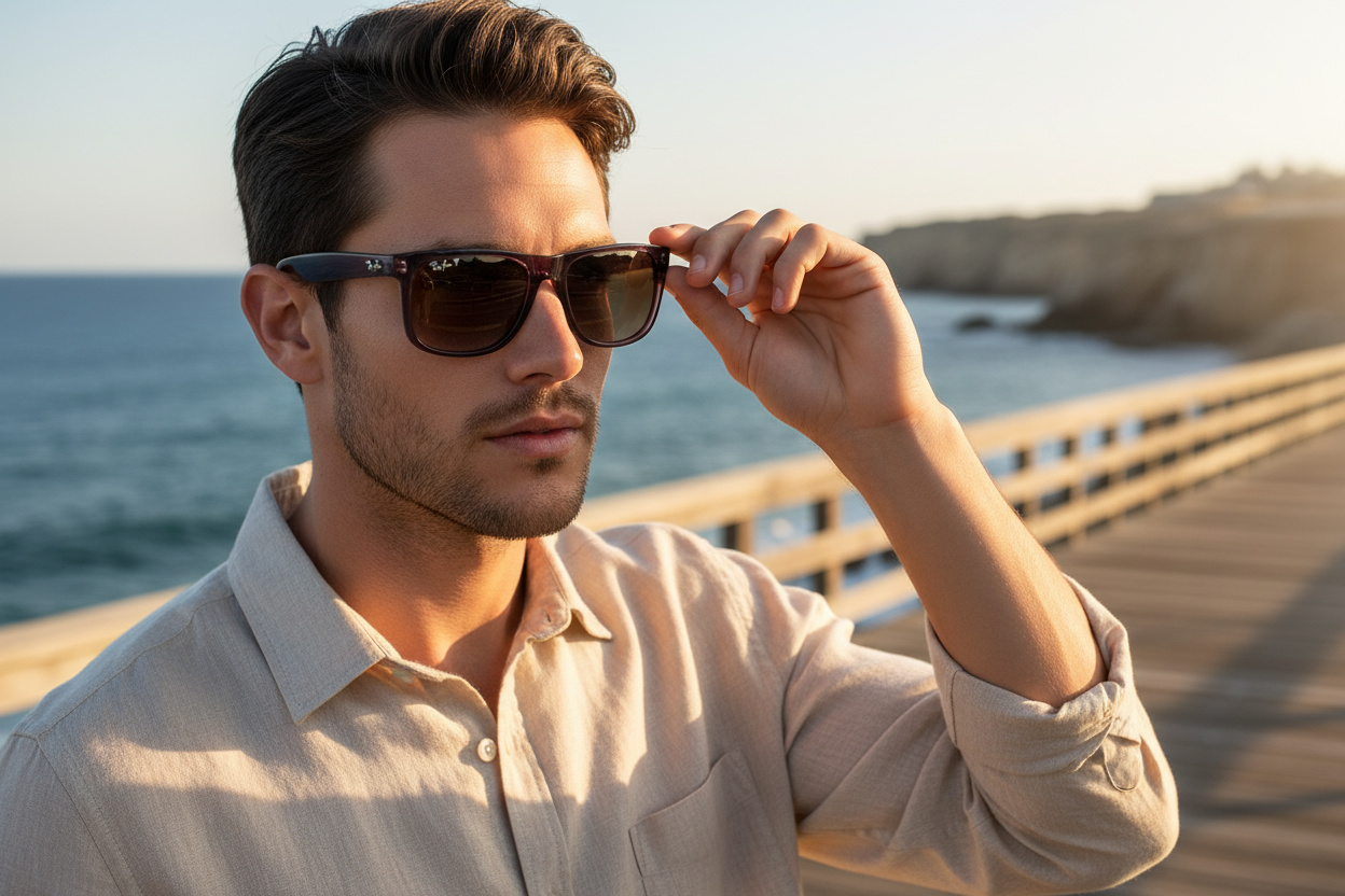 Vista frontale Ray-Ban JUSTIN (RB4165 - 6597T5)