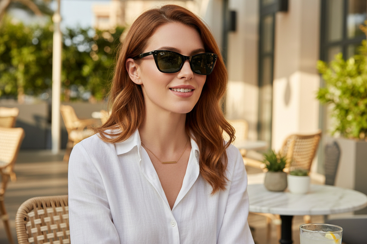 Vista frontale Ray-Ban LADY BURBANK (RB2299 - 901/31)