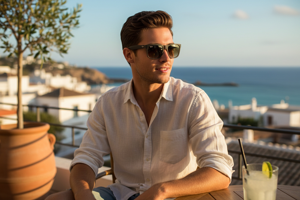 Vista frontale Ray-Ban JUSTIN (RB4165 - 854/7Z)