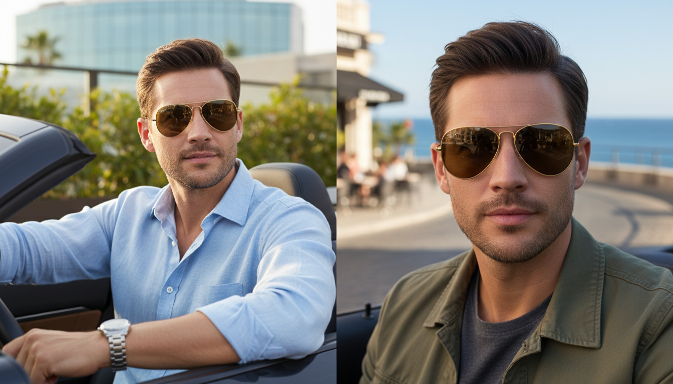 Vista frontale Ray-Ban AVIATOR LARGE METAL (RB3025 - 9196G5)