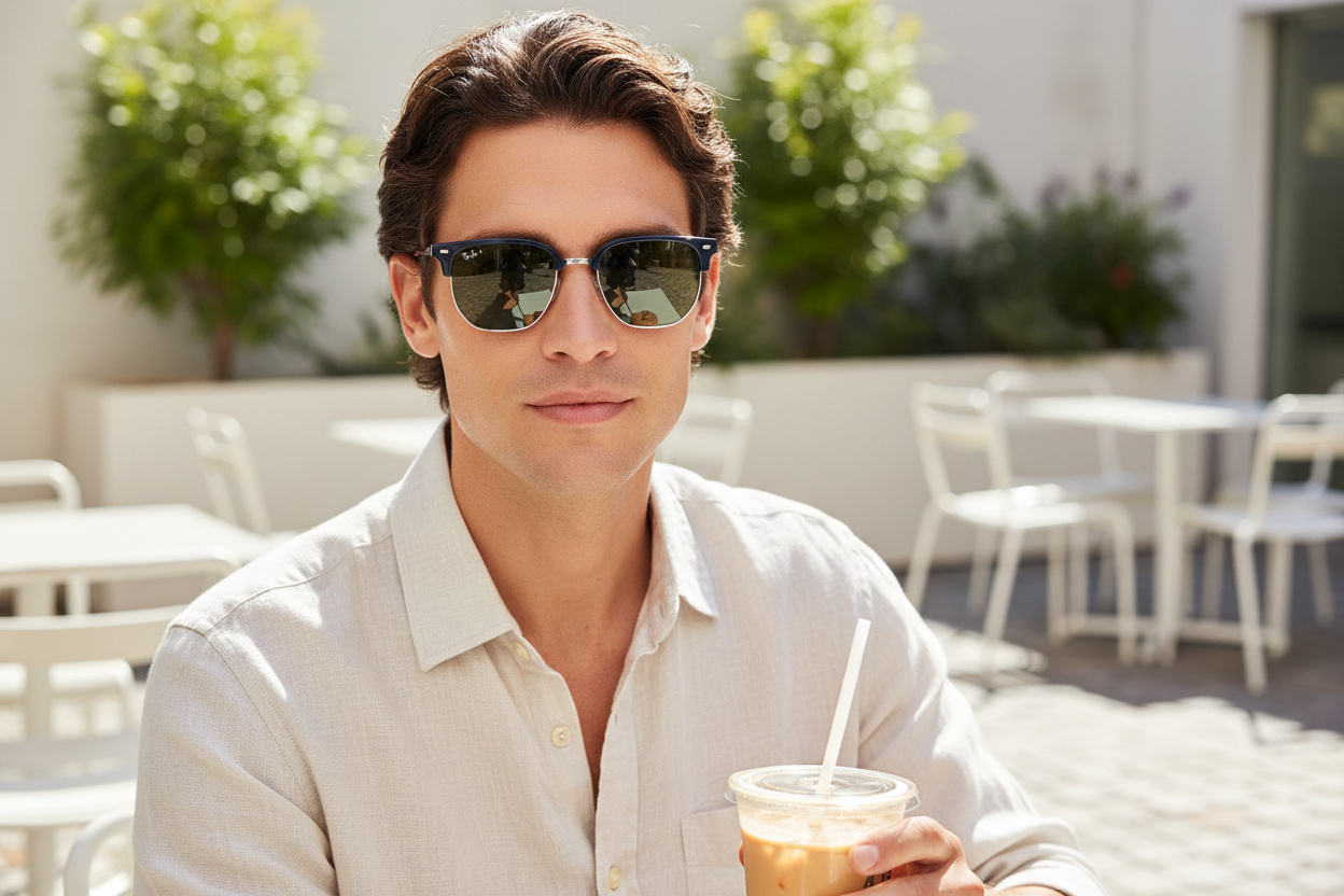 Vista frontale Ray-Ban NEW CLUBMASTER (RB4416 - 6656G6)