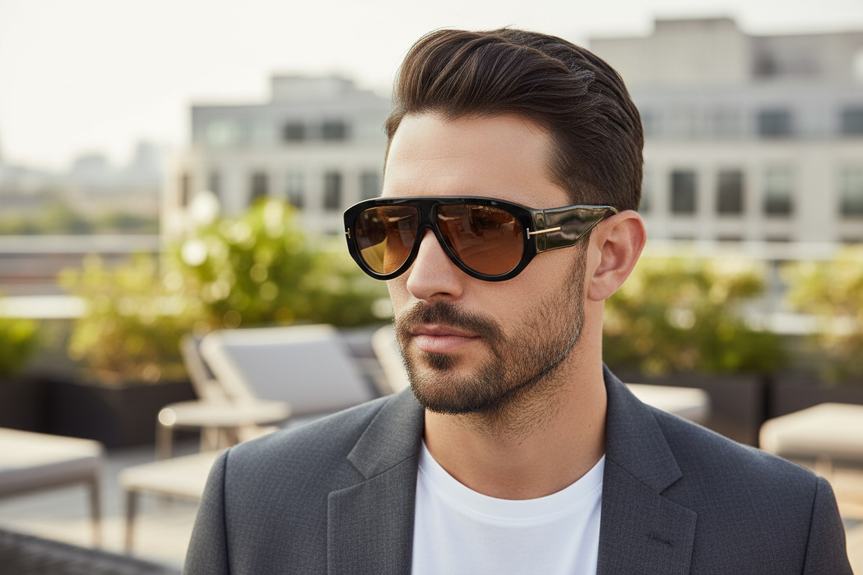 Vista frontale Tom Ford BRONSON (FT1044 - 01E)