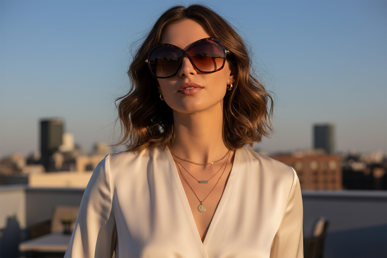 Vista frontale Tom Ford ROSEMIN (FT1013 - 52F)