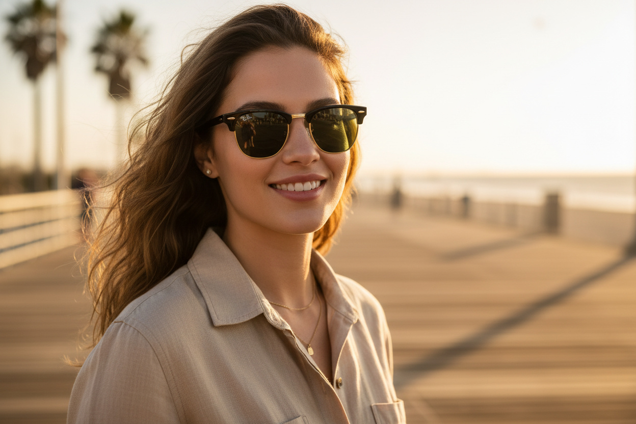 Vista frontale Ray-Ban CLUBMASTER (RB3016 - W0365)