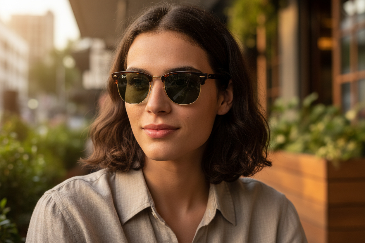 Vista frontale Ray-Ban CLUBMASTER (RB3016 - W0366)