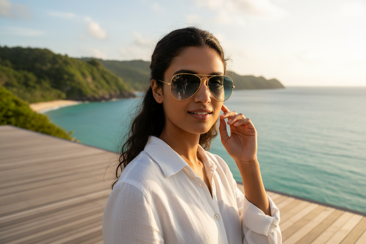 Vista frontale Ray-Ban AVIATOR LARGE METAL (RB3025 - 001/3M)