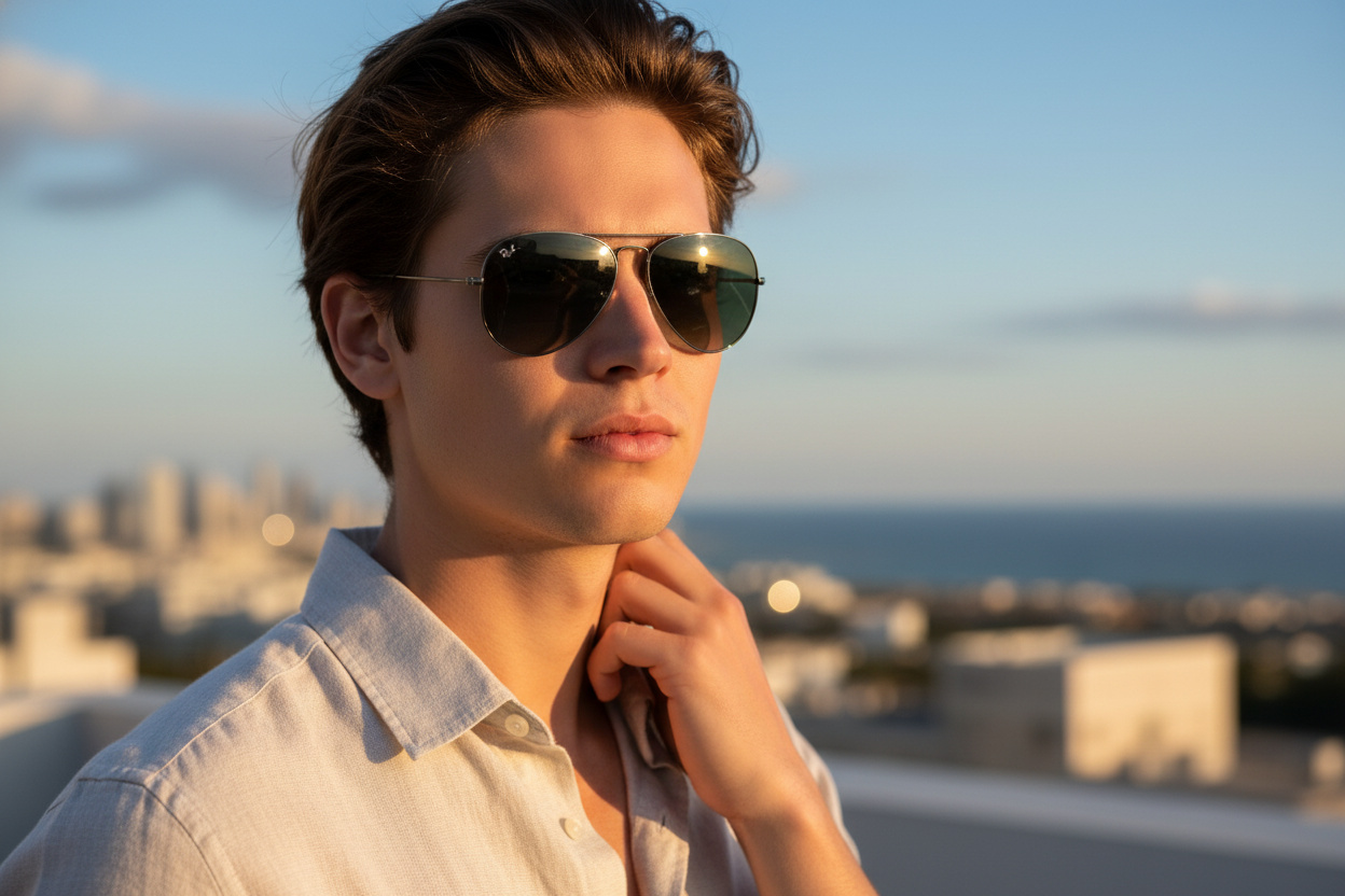 Vista frontale Ray-Ban AVIATOR LARGE METAL (RB3025 - 004/71)
