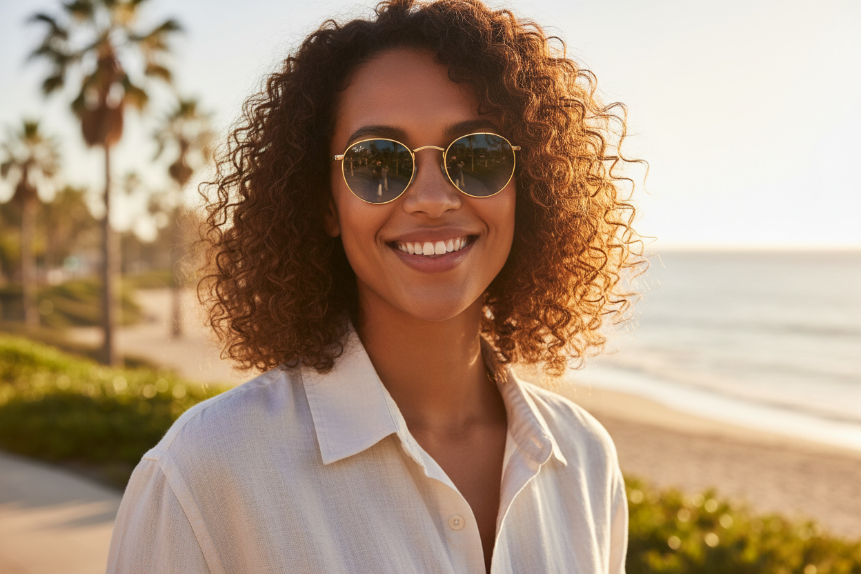 Vista frontale Ray-Ban ROUND METAL (RB3447 - 001/3M)