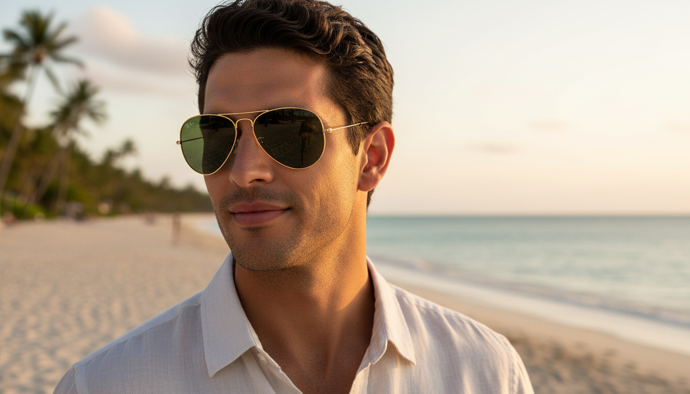Vista frontale Ray-Ban AVIATOR LARGE METAL (RB3025 - L0205)