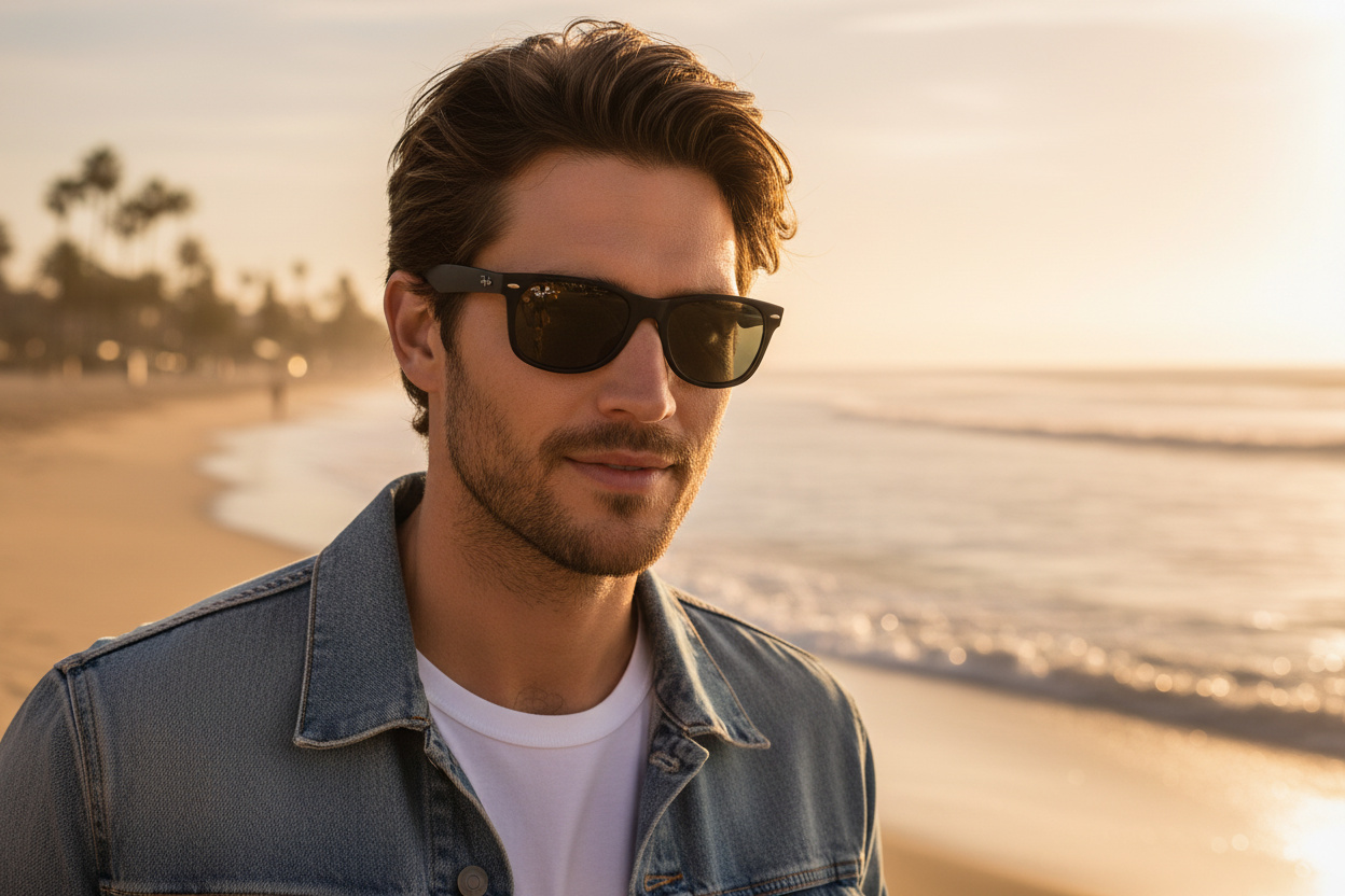 Vista frontale Ray-Ban NEW WAYFARER (RB2132 - 622/R5)