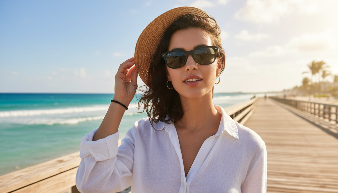 Vista frontale Ray-Ban NEW WAYFARER (RB2132 - 622/R5)