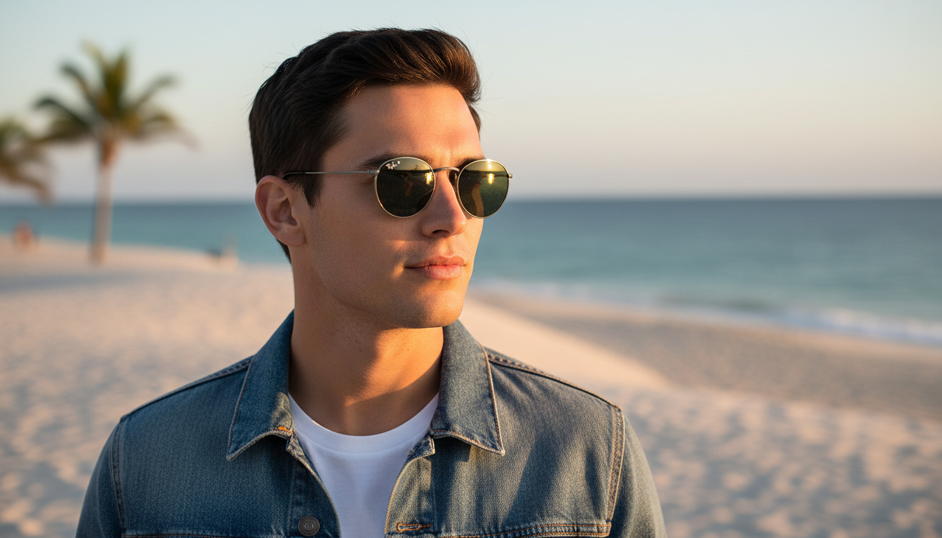Vista frontale Ray-Ban ROUND METAL (RB3447 - 004/G4)