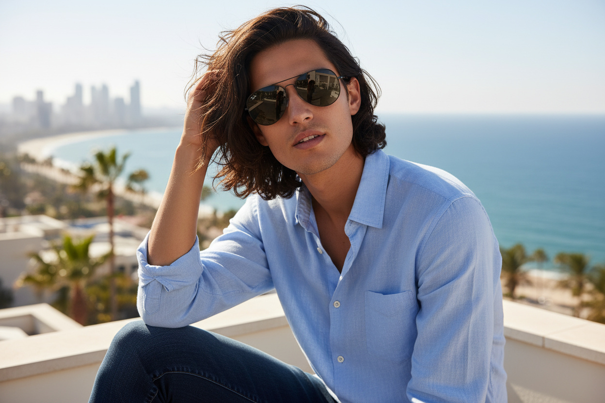 Vista frontale Ray-Ban BAIN BRIDGE (RB3735 - 002/B1)