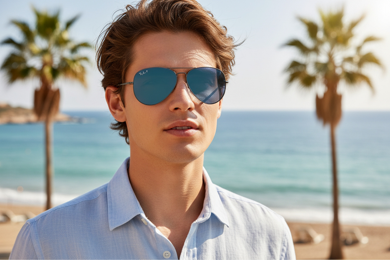 Vista frontale Ray-Ban AVIATOR TITANIUM (RB8089 - 165/S2)
