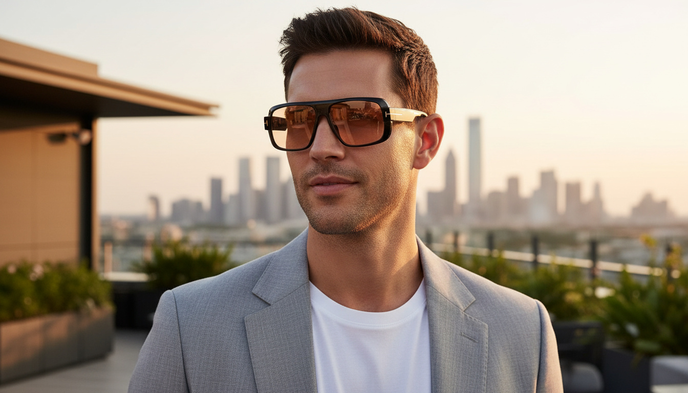 Vista frontale Tom Ford TURNER (FT1101 - 01E)