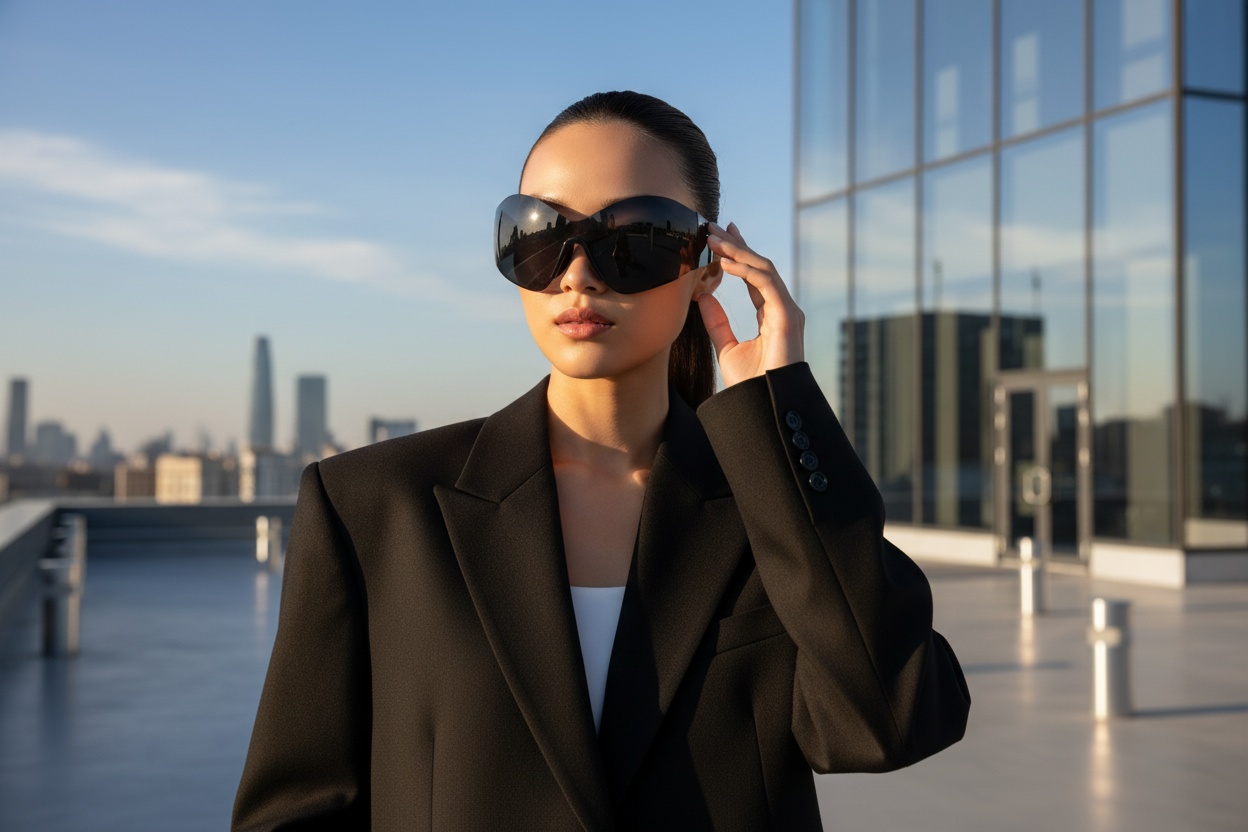 Vista frontale Balenciaga BB0180S (001)
