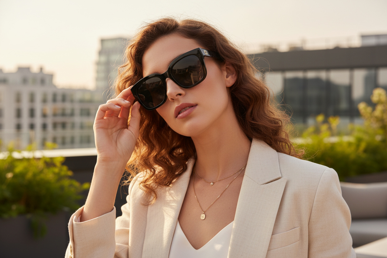 Vista frontale Gucci GG1338SK (001)