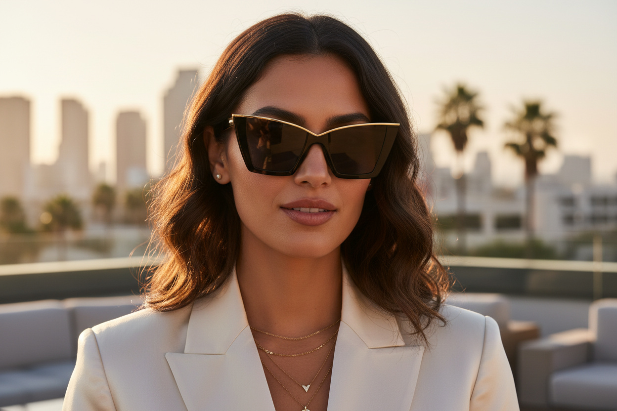 Vista frontale Saint Laurent SL 570 (001)