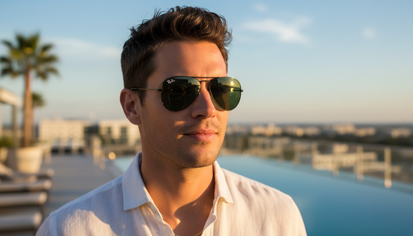 Vista frontale Ray-Ban AVIATOR LARGE METAL (RB3025 - L2823)