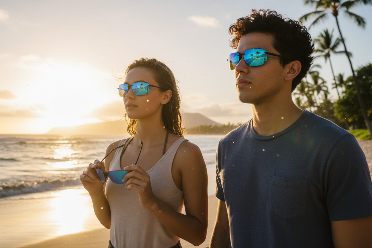 Vista frontale Maui Jim Hookipa Xlarge (B456-14A)