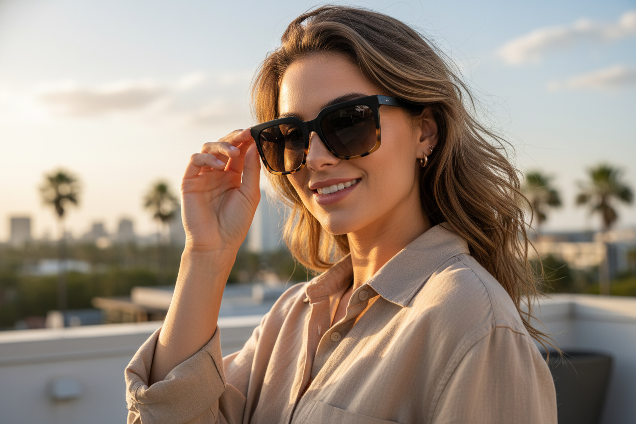Vista frontale Maui Jim Rooftops (HS898-10)