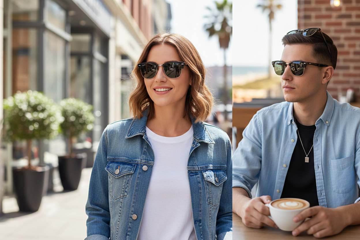 Vista frontale Ray-Ban CLUBMASTER (RB3016 - 1278B1)